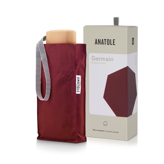 ANATOLE Burgundy Folding Compact Umbrella – Germain