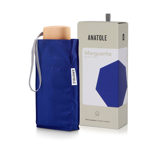 ANATOLE Royal Blue Folding Compact Umbrella – Marguerite