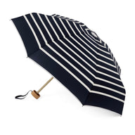 ANATOLE Striped Navy Compact Umbrella White Stripes Pablo