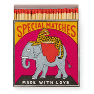 Archivist Gallery Square Boxed Matches Elephant and Cheetah