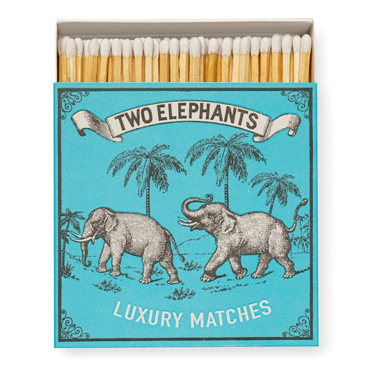 Archivist Gallery Square Boxed Matches / Two Elephants