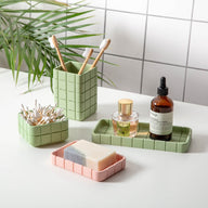 Tile Soap Dish made from Miami pink Jesmonite by Block Design