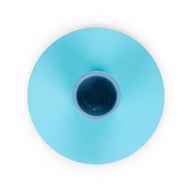 British Colour Standard Tall Two Tone Metal Candleholder Pompadour and Powder Blue