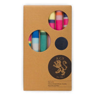 British Colour Standard Eco Dinner Candles - Set of 6 Mixed Wide Stripe