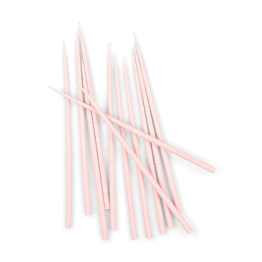 British Colour Standard Thin Taper Candles - Set of 12 / Orchid Pink