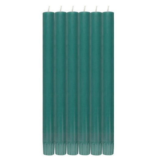 British Colour Standard Eco Dinner Candles - Set of 6 / Beryl Green