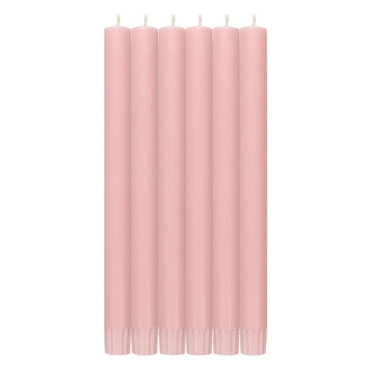 British Colour Standard Eco Dinner Candles - Set of 6 / Orchard Pink