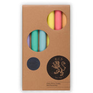 British Colour Standard Eco Dinner Candles Set of 6 Pastel Rainbow