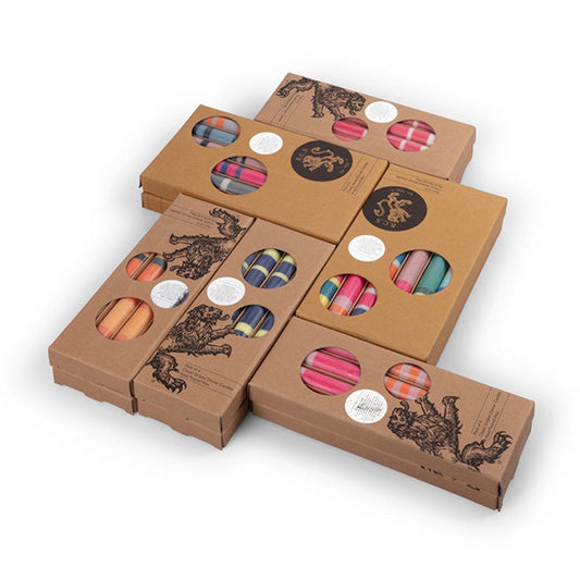 British Colour Standard Eco Striped Dinner Candles