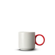 Noor Cup made from Porcelain in beige with red handle 26cl by Byon