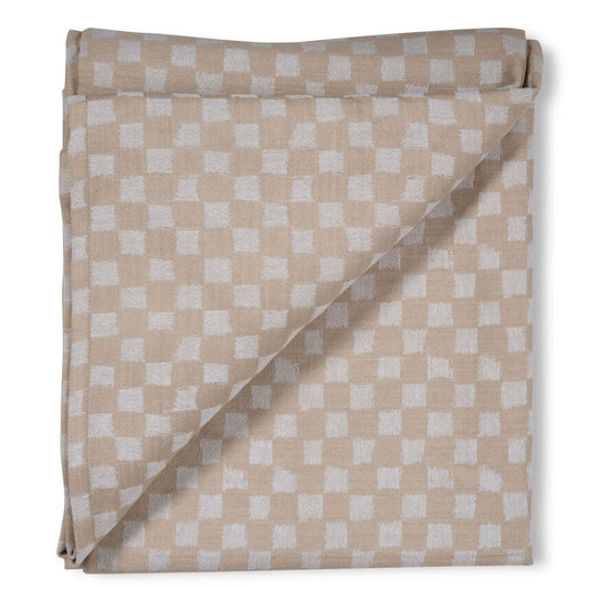 Checki Tablecloth / 100% Organic Cotton Beige 150x250cm by ByOn