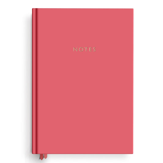 Charfleet Case Bound A5 Lined Notebook / Raspberry