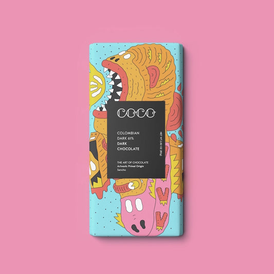 COCO Chocolatier Chocolate Bar 80g / Colombian Dark 61%
