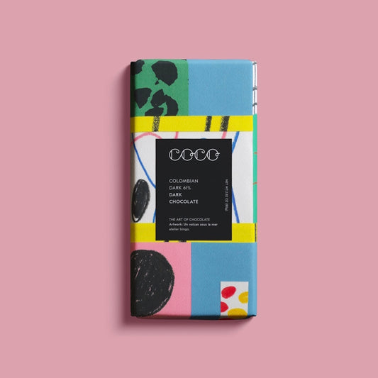 COCO Chocolatier Chocolate Bar 80g / Colombian Dark 61%