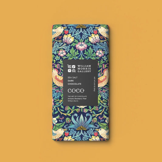 COCO Chocolatier Chocolate Bar 80g / Sea Salt Dark William Morris Limited Edition