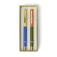 Designworks Ink Colourblock Set of 2 Pens in Cobalt and Army Green