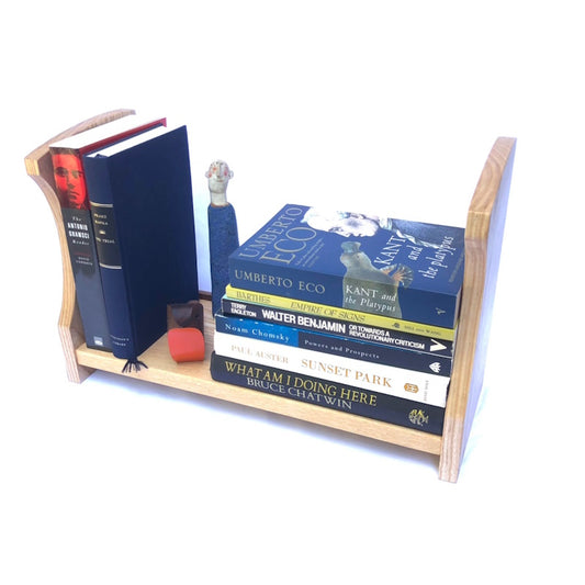 Desktop Wooden Book Shelf handcrafted from ash wood by Michael Ibsen