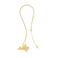 Emma J Shipley Lynx Pendant Necklace in Yellow Gold