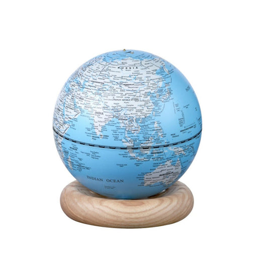 Ginko Atlas Globe Lamp with a White Ash Base