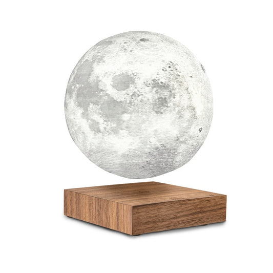 Ginko Smart Moon Lamp with a Walnut Base