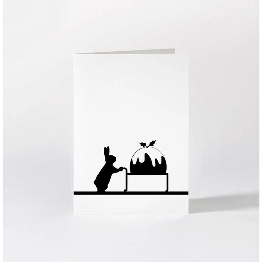 Hammade Luxury Rabbit Christmas Greeting Card