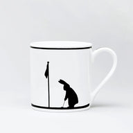 Hammade Hand Decorated Fine Bone China Rabbit Mug Golfing