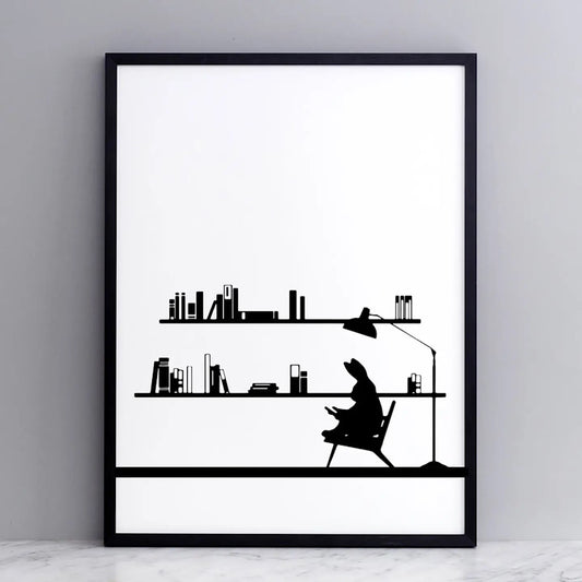 Hammade Rabbit Screen Print / Cocktail - 30 x 40 cm