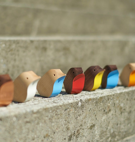 Jacob Pugh Wooden Bird Walnut / Red