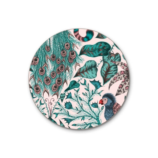 Amazon Coaster Set of 4 - Pink D10cm by Emma J Shipley for Jamida of Sweden