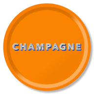 Champagne Round Tray in Orange Medium D39cm by Asta Barrington for Jamida of Sweden