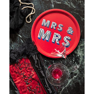 Mrs & Mrs Round Tray - Red Small D31cm by Asta Barrington for Jamida of Sweden