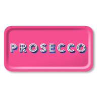 Prosecco Rectangle Tray in Pink Large 43x22cm by Asta Barrington for Jamida of Sweden