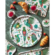 Quetzal Animal Tray, Coasters and Placemats in Ivory by Emma J Shipley for Jamida of Sweden
