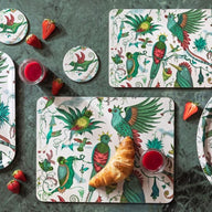 Quetzal Animal Coasters and Placemats in Ivory by Emma J Shipley for Jamida of Sweden