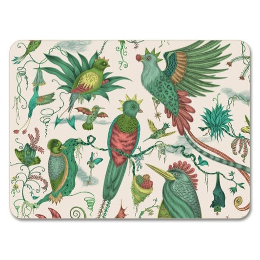 Quetzal Placemat Set of 2 - Ivory Medium 29x21cm by Emma J Shipley for Jamida of Sweden