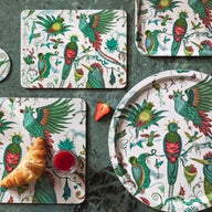 Quetzal Birds Rectangle Trays and Placemats  by Emma J Shipley for Jamida of Sweden