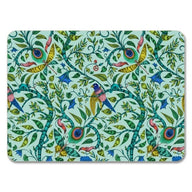 Rousseau Birds Placemat in Turquoise Medium 29x21cm by Emma J Shipley for Jamida of Sweden