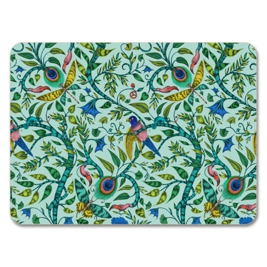 Rousseau Placemat Set of 2 - Turquoise Medium 29x21cm by Emma J Shipley for Jamida of Sweden