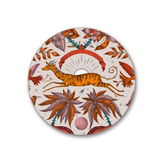Zambezi Animal Coaster in Orange Diameter 10cm by Emma J Shipley for Jamida of Sweden