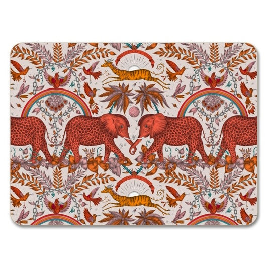 Zambezi Elephant Animal Placemat in Orange Medium 29x21cm by Emma J Shipley for Jamida of Sweden