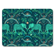Zambezi Elephant Animal Placemat in Teal Medium 29x21cm by Emma J Shipley for Jamida of Sweden