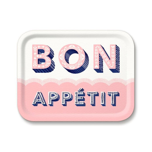 Jamida of Sweden Bon Appétit Rectangle Tray - Pink 36x28cm by Asta Barrington