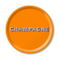 Jamida of Sweden CHAMPAGNE Round Tray Orange Diameter 31cm by Asta Barrington