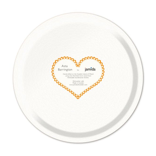 Jamida of Sweden CHAMPAGNE Round Tray Orange Diameter 31cm by Asta Barrington