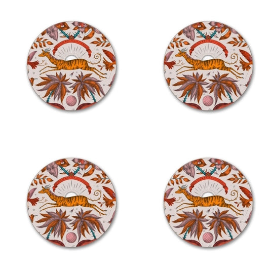 Zambezi Animal Coaster in Orange Diameter 10cm by Emma J Shipley for Jamida of Sweden