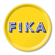 Jamida of Sweden FIKA Yellow Round Tray Diameter 31cm by Asta Barrington