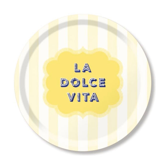 Jamida of Sweden LA DOLCE VITA Round Tray - Diameter 31cm by Asta Barrington