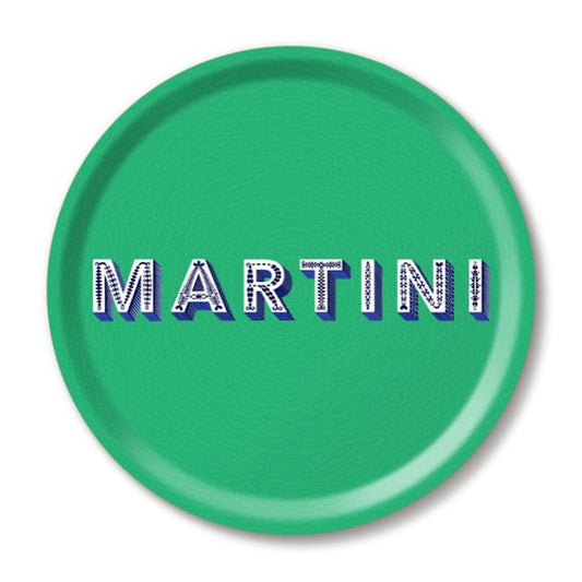 Jamida of Sweden Martini Round Tray Green Diameter 31cm by Asta Barrington