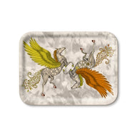 Jamida of Sweden Pegasus Rectangle Tray Gold 27x20cm by Emma J Shipley