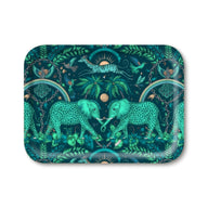 Jamida of Sweden Zambezi Teal Rectangle Tray 27x20cm by Emma J Shipley